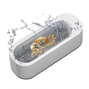 BRRNOO Nettoyeur &agrave; Ultrasons Nettoyeur de Bijoux Machine de Nettoyage Automatique Professionnelle pour Bijoux, Bagues, Lunettes, Bracelets de Montre, Pinceaux de Maquillage avec 2 (Gulaer, neuf)