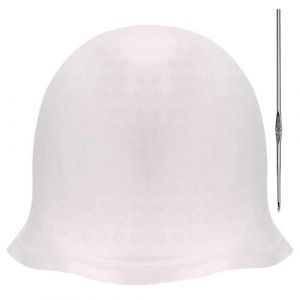 Bonnet &agrave; M&egrave;ches avec Crochet,Bonnet Meche de Surbrillance en Silicone avec Aiguilles &agrave; Crochet Peigne de Teinture pour Cheveux Soulignant Le Chapeau De Gla&ccedil;age Chapeau de Coloration Bonnet Colorati (QinQ Shop, neuf)