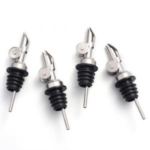 Molimoli Bec Verseur en Acier Inoxydable avec Mécanisme Automatique Anti-Oxydation, Distributeur pour Bouteilles d'Alcool, Distributeur d'Huile d'Olive, Bec pour Vin et Huile, Emballage (BeeBrite, neuf)