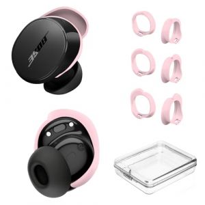 [3 paires] Embouts pour &eacute;couteurs Bose QuietComfort (2024), accessoires en silicone pour &eacute;couteurs Bose QC, kit d'ajustement antid&eacute;rapant (S, M, L) (rose) (XYZXYZ-Fr, neuf)