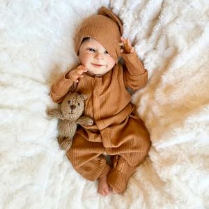 Anano Bebe Reborn Garçon Silicone Plein Corps, 50cm Realistica Reborn Poupée, Vrai Bebe Reborn Silicone Souple Qui Ressemble A des Vrais Lavable (Yunxinjinyi, neuf)