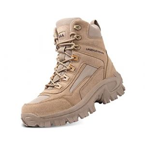 5.AA B22 A Bottes militaires Bottes d'Homme Chaud Doublé Fourrure Imperméable Neige Bottines Confortable Antidérapant Chaussure Jaune désert 42 EU (IYVW, neuf)