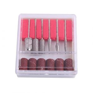 PLAFOPE Kit De Manucure Avec Ponceuse à Ongles Outils De Polissage Pour Ongles Anneau Givré Rouge Anneau Givré Marron Têtes De Ponçage (Comexs, neuf)