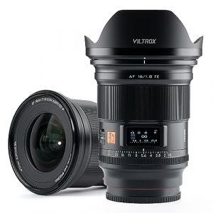 VILTROX 16mm F1.8 f/1.8 Plein Cadre Grand Angle Objectif de Mise au Point Automatique avec &Eacute;cran LCD Compatible avec Les appareils Photo Sony E-Mount a7 a7II a7III a7R a7RII a7RIII a7RIV a7S a7SII a9 (VILTROX Official Authorized Store, neuf)