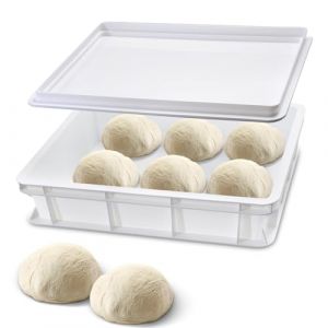 OulQinyhome Bac à Pâton Pizza et Pain - Boîte Fermentation Pizza en plastique - Boîtes à Pétrissage avec Couvercle - Conteneur pour Levée empilable pour pizza,pain et pâte(30x40x12cm) (NITAVARIA RESOURCE S.R.L., neuf)