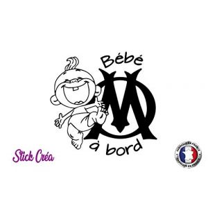 stick créa - Sticker Autocollant Bébé à Bord Om (Blanc) (Stick Créa, neuf)