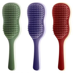 Peigne &agrave; coussin d'air, brosse d&eacute;m&ecirc;lante antistatique, motif feuille de bananier, brosse &agrave; cheveux portable, outil de massage doux du cuir chevelu, brosse en polypropyl&egrave;ne, 21,7 x 7 x 3 cm (YihuoRiqie, neuf)