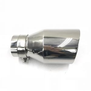 ZSGHJA Tuyau d'Échappement 1 Embout D'échappement Universel Acier Inoxydable 304 Chromé Voiture Entrée (63 Mm) Sortie (90 Mm) Tuyaux d'échappement Voiture(51 in 76MM Out) (JjjjHONGXAI, neuf)