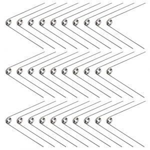 VooGenzek 30 Pi&egrave;ces 0.5 * 4.5 mm 60&deg; Ressort de Torsion, Ressorts de Torsion en Acier Inoxydable, Angle de Ressort en Forme de V, pour Le Travail du Bois de Bricolage, Meubles, Projet de R&eacute;paration (VooGenzek, neuf)