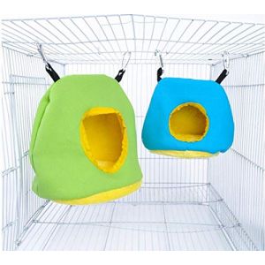Voarge Nid d'oiseau suspendu, nid de cage pour oiseaux d'hiver en peluche, maison d'oiseaux en peluche pour oiseaux d'hiver, vert, L (Voarge Direct, neuf)
