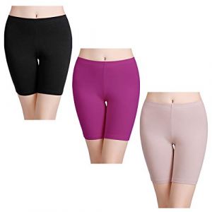 wirarpa Panty Coton Cycliste Short Femme Long Culottes Boxer Shorty Legging Boxer Caleçon Grande Lot de 3, Multicolor, Taille XL (FR-DeKai, neuf)