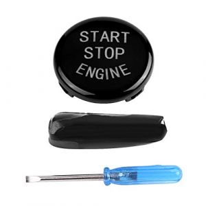 Fydun Autocollant Bouton-Poussoir d'Arr&ecirc;t de D&eacute;marrage, Autocollants Silicone 3D Gel Start Stop Commutateur D&eacute;marrage/Arr&ecirc;t Moteur Engine Bouton de D&eacute;marrage Bouton-Poussoir(Noir) (Miyinla519, neuf)