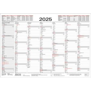 Calendrier tableau noir A5 2025 : 14 mois à l'avant et à l'arrière I Dates de vacances et jours fériés (Jams1906, neuf)