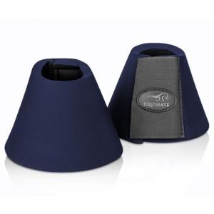 Equinate Denver L Navy Lot de 2 cloches de sabot en néoprène robuste et absorbant les chocs Protection des sabots pour l'entraînement et les tournois Bleu marine (Equinate, neuf)