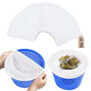 AIDODIA 30 PièCes Chaussettes Skimmer Piscine, Chaussette Skimmer Piscine RéUtilisables, Accessoire Piscine pour Panier Skimmer, Net Skim Nylon éLastique, ProtéGez La Piscine Propre,Feuilles,éCume. (Jizhikeji, neuf)