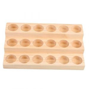 HEALEEP 1 pièce Étagère à Huiles Essentielles Bois à Rangement Aromathérapie Pratique pour Maison Boîte de pour Bouteilles Huiles Essentielles (Kiwen, neuf)