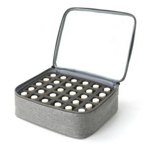 Zambuph Trousse de rangement pour vernis à ongles, pour 30 flacons, organiseur pour outils de manucure, trousse maquillage, sac voyage pour outils manucure, organiseur pour vernis à ongles, C (WeiShengXunEnShan, neuf)