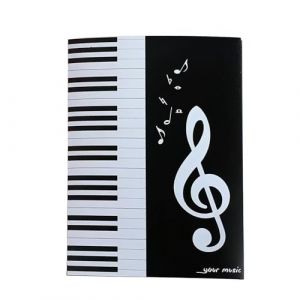 LifgWas Porte Partition Chorale A4 4 Pages D&eacute;pliable, Classeur de Musique Extensible avec Pochettes Transparentes pour Partitions de Piano, Guitare et Violon, en Plastique PP R&eacute;sistant et Noir (SongFeiX, neuf)