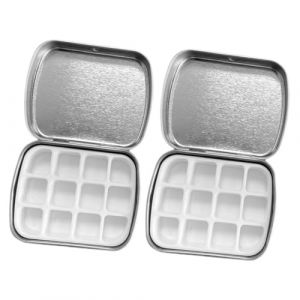 VICASKY 2 ensembles Bo&icirc;te de Rangement Vernis Ongles M&eacute;tal Argent&eacute; avec Compartiments Malette Pratique pour Organiser Gel et Vernis Maison et Voyage (Covenant of Nauru, neuf)