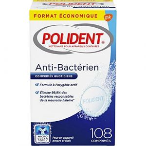 Polident Anti-Bactérien Comprimés Quotidiens 108 Comprimés (lot de 3) (MF ECOM NETWORK, neuf)