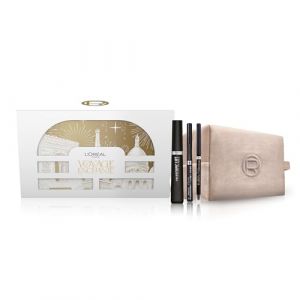 L'Or&eacute;al Paris Voyage Enchant&eacute; Coffret Cadeau No&euml;l Mascara Volume et Longueur Telescopic Lift Noir + Eyeliner Infaillible Grip Liner Noir + Crayon Yeux Automatique + Trousse de Toilette (Eurocali, neuf)