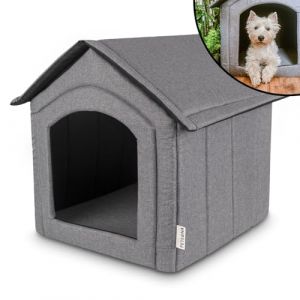 Petsona Niche pour Chien Lit pour Chat Animal Pliable avec Toit Amovible Lit De Grotte Animal De Compagnie Couchage Taille XL, Gris (OtherEden &  DUmalDU, neuf)
