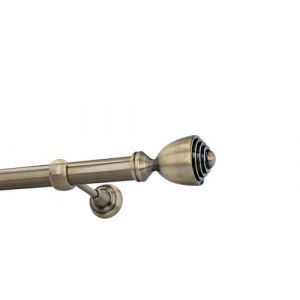 HDTL 25mm Kit de tringle a rideau Metal Fixation murale Laiton Antique 240 cm Aura (HDTL House Decoration, neuf)