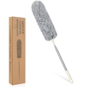 OFFCUP Plumeau Poussière, Plumeau Microfibre avec Poignée en Acier Inoxydable, Plumeau Télescopique, Plumeau Lavable Parfait pour Éliminer la Poussière chez Vous ou dans Votre Voiture（Gris） (HOOCHE, neuf)