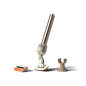 Fler The Razor Starter Set - Rasoir pour Femme avec Têtes Interchangeables, Rasoir avec Support et 2 Lames de Rechange, Rasoirs Unisexes, Lame avec Aloe Vera, Vitamine E (Rose) (Fler World, neuf)
