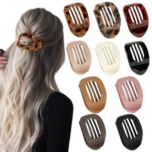Fancysky Pince &agrave; Cheveux Plate, 10 Pince Plates Cheveux Femme, Pince Cheveux Plate, Pince Cheveux Plate Bec de Canard, pour Tous Les Jours, Sport, Conduite pour Cheveux &Eacute;pais & Fins (JINMID, neuf)