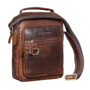 STILORD "Lima Petite Sacoche Homme Bandouliere Cuir &Eacute;l&eacute;gant - Messenger Bag Crossbody avec Poign&eacute;e Sac Bandouill&egrave;re Cuir V&eacute;ritable Besace pour Tablette 9,7 Pouces Couleur:florida - marron (STILORD Cuir, neuf)