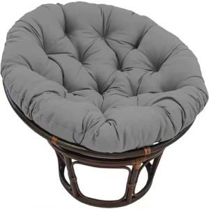 JORTUIO Coussin De Siège Rond,Coussin De Chaise Suspendue Coussin De Chaise Papasan Extérieur, Coussin De Chaise Confortable Coussin De Siège Amovible pour Jardin Terrasse(Dark Gray,120x120cm) (Danansentt Shop, neuf)