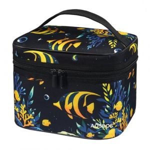 AOSBOS Sac Déjeuner Isotherme avec Pochette de Rangement Lunch Bag Sac-Repas Portable pour Hommes Femmes Enfants, Monde Sous-Marin & Noir (S-MART LIFE, neuf)