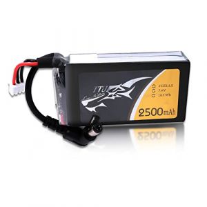 TATTU Batterie Lipo 2S 2500mAh 7,4V Batterie fatshark avec Prise DC 5,5mm pour Fatshark Goggles (GensAce&Tattu, neuf)