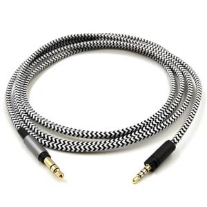 Earmax Câble de mise à niveau en nylon OFC haute pureté compatible avec casques Sennheiser HD4.30, HD400S, HD350BT, HD4.40BT, HD4.50BTNC, HD458, HD458BT, HD450BT et Momentum, 3,5 mm à 2,5 mm (MusicMate2015, neuf)