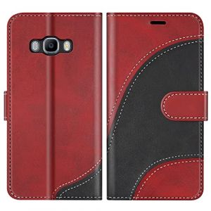 BoxTii Coque pour Samsung Galaxy J5 2016, Portefeuille Etui en Cuir PU, Magn&eacute;tique Protection Housse Coque pour Galaxy J5 2016, Rouge (BoxTii, neuf)