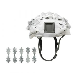 1 housse de casque tactique - Avec corde r&eacute;tractable - Pour casque de camouflage - Pour chasse au camouflage et CS Wild, sans casque - Blanc C (Wambere, neuf)