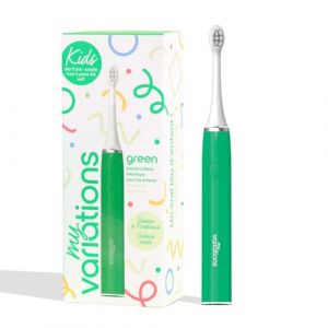 My Variations ® - Brosse à Dents Électrique Enfant - Technologie Sonique - 1 Mois d'Autonomie - Rechargeable - Recommandée par les Dentistes - 2 Modes - Minuteur 2 Min Intégré - 3 à 12 ans - Verte (My Variations, neuf)