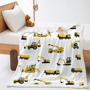 Highdi Couverture Polaire Hiver, Voiture Imprimer Plaid Douillet, Couverture de Canapé Réversible, Couvre-Lit en Peluche, Couverture Moelleuse pour Adultes et Enfants (Grue,130x150cm) (Highdi, neuf)