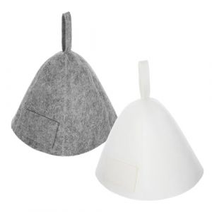 KOMBIUDA 2 Pièces Chapeau De Sauna En Feutre Chapeau De Sauna Russe Chapeau De Bain Chapeau De Vapeur De Cheveux Chapeau De Feutre De Sauna Chapeau De Salle De Bain Chapeau Vaporarium (Busk Sunset, neuf)
