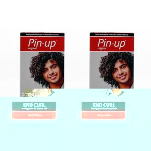 Pin Up End Curl At Home Perm Kit, kit de permanente pour petites sections de cheveux telles que les franges, les pointes ou la couche sup&eacute;rieure, riche en prot&eacute;ines pour des cheveux doux, 2 x 130 ml (Solretail LTD, neuf)