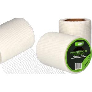 ToolSpace Bande Placo 10 cm x 20 m - Ruban de Fibre Verre avec Toile pour Plaques Plâtre - Vande Fibree Auto-Adhésif pour Joint Fissure Mur - Tissu Grillagée pour Fissure Réparation Trous Enduit (ToolSpace, neuf)