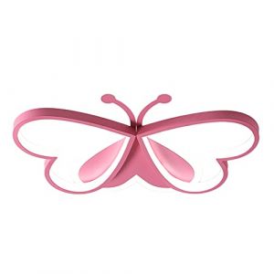 Plafonnier LED pour enfants - Lampe papillon à intensité variable - Acrylique - Intensité variable - Avec télécommande - Pour chambre à coucher, chambre d'enfant, salon, garçon et fille - Rose (Aangeebone, neuf)