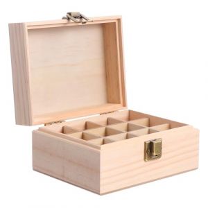 FOMIYES Bo&icirc;Te De Rangement D'Huile Essentielle En Bois Organisateur 12 Compartiments Avec &Eacute;Tui De Transport Robuste Pour Aromath&eacute;Rapie Et Voyage (Family&Personal, neuf)