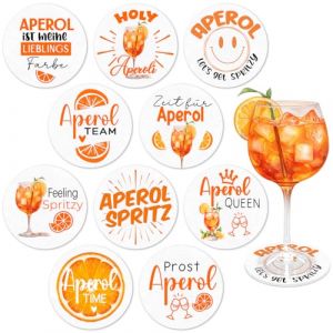 Lot de 10 Dessous de Verre Aperol en Feutre, Cadeau Aperol, Accessoires Spritz Aperol, Dessous de Verre, d&eacute;coration Aperol, d&eacute;coration de Table pour Verres &agrave; Cocktail (TAIZHOUXUDU, neuf)