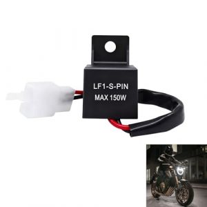Relais Clignotant LED Moto 2 Broches 12V, Centrale Clignotant Moto Universel, Compatible LED et Halog&egrave;ne, Fr&eacute;quence Stable 0,1 &agrave; 150 W, &Eacute;tanche, Convient Motos, Scooters, Cyclomoteurs et Quads (XiaoYuQing, neuf)