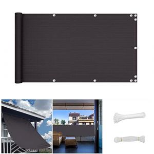 QINGLV Brise Vue Balcon 120x400cm Couverture De Écran Jardin Protection UV Imperméable Brise Vue Toile pour Jardin Terrasse ExtéRieur -Gris Foncé (YuLinASiYaKuaTouShangMaoYouXianGongSi, neuf)
