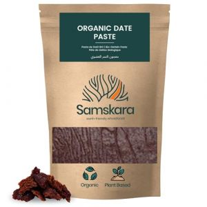 Pâte de Dattes BIO | 100% Naturelle et Douce | Sans Sucre Ajouté | Idéale pour Pâtisserie, Petit-Déjeuner, Édulcorant et Smoothies | Samskara - 1 kg Origine Palestine et Arabie Saoudite (samskaratribe - food for thought, neuf)