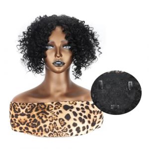 Chignon, Postiche chignon d&eacute;coiff&eacute; &ndash; perruque synth&eacute;tique boucl&eacute;e africaine for femme(Black) (hkuikui, neuf)