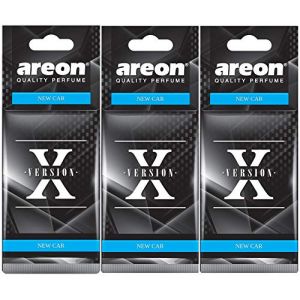 AREON X Désodorisant Voiture Neuve Odeur Neuf Senteur Rétroviseur Pendu Noir 2D (New Car Lot de 3) (BN Direct Supply, neuf)